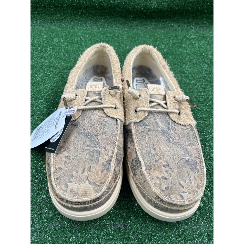 Hey Dude Realtree Harbor Lo  Suede Nubuck Comfy Slip On Shoes Size M9 NWT